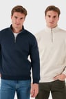 Buratti Pamuklu Regular Fit Dik Yaka 2'li Paket Sweat Erkek SWEAT 59052592S2