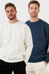 Buratti Regular Fit Bisiklet Yaka Şardonlu 2'li Paket Sweat Erkek SWEAT 5905255S2