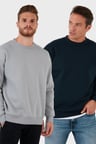 Buratti Regular Fit Bisiklet Yaka Şardonlu 2'li Paket Sweat Erkek SWEAT 5905255S2