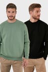 Buratti Regular Fit Bisiklet Yaka Şardonlu 2'li Paket Sweat Erkek SWEAT 5905255S2