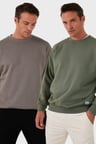 Buratti Regular Fit Bisiklet Yaka Şardonlu 2'li Paket Sweat Erkek SWEAT 5905255S2