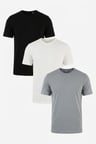 Buratti Pamuklu Regular Fit Bisiklet Yaka 3'lü Paket T Shirt Erkek T SHİRT 59020204S3 Siyah-Açık Gri-Ekru
