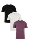 Buratti Pamuklu Regular Fit Bisiklet Yaka 3'lü Paket T Shirt Erkek T SHİRT 59020204S3 Siyah-Mürdüm-Ekru