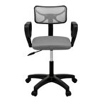 Türksit Buse Çalışma Koltuğu Plastik Ayak Gri