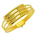 Dörtlü Kaburga 22 Ayar Altın Kelepçe Bilezik