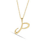 P Harfi 14 Ayar Altın Kolye