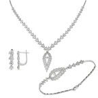 Damla Beyaz Altın Takı Seti 