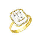 Bianca Baget Taşlı Altın Yüzük