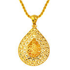 Damla Tuğra Yıldızlı Altın Kolye