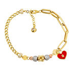 Kalbimin Kilidi 14 Ayar Altın Bileklik