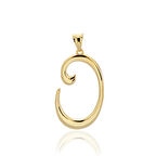 O Harfi Altın Kolye Ucu