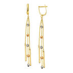 Rüzgar Çanı Toplu Altın Zincir Küpe