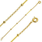 Top Altınlı Örgü Zincir Bileklik