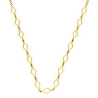 Dörtgen Halkalar Altın Zincir Kolye