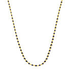 Lacivert Mineli 14 Ayar Altın Zincir Kolye