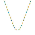 Turkuaz Mineli 14 Ayar Altın Zincir Kolye