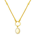 Yazı Yazılabilen Top Altın Zincirli Altın Kolye