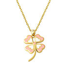 Yonca 14 Ayar Altın Kalpli Kolye