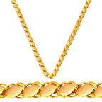 14 Ayar Altın Pullu Zincir - 50 cm