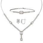 Baget 14 Ayar Beyaz Altın Set