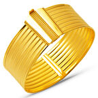 7 Sıra Hasır 14 Ayar Altın Kelepçe Bilezik