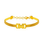 Modern Tokalı 14 Ayar Trabzon Hasır Altın Bileklik