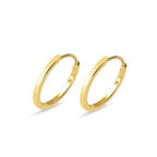 14 Ayar 1,3 cm. Çaplı Düz Halka Altın Küpe