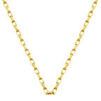 Halkalı 14 Ayar Altın Üniseks Zincir Kolye 60 cm.