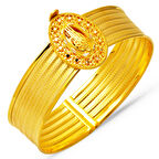 5 Sıra Hasır 14 Ayar Tuğralı Kelepçe Bilezik