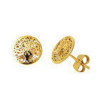 14 Ayar Yaşam Ağacı Altın Küpe