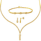 Baget Tektaşlı Su Yolu 14 Ayar Altın Set