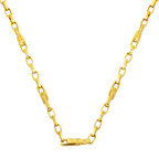 14 Ayar Versace Halkalı Altın Zincir Kolye 50 cm.