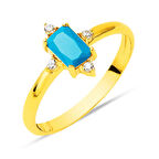 Baget Firuze Taşlı Altın Yüzük 22 Ayar