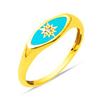 22 Ayar Altın Turkuaz Mineli Kuzey Yıldızı Yüzük