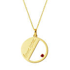 Seni Seviyorum Yazılı Altın Kolye