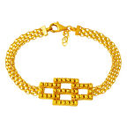 Dorika Kaburga 14 Ayar Altın Bileklik