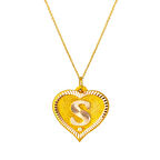 Ş Harfi Kalpli 14 Ayar Altın Kolye