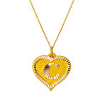 C Harfi 14 Ayar Kalpli Altın Kolye