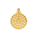 22 Ayar Yaşam Çiçeği Taşlı Altın Kolye Ucu 