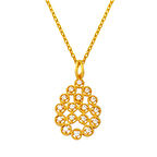 Damla Tasarım 22 Ayar Zincirli Altın Kolye