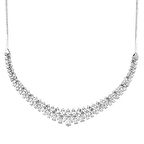 Sarkıt Damlalar Beyaz Altın 14 Ayar Gerdanlık Kolye