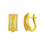 Hasır 14 Ayar Küpe Altın