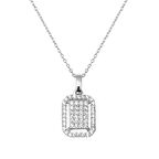 14 Ayar Coronet Beyaz Altın Baget Spor Kolye