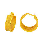 Trabzon Hasır 14 Ayar Altın Halka Küpe