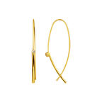 İtalyan Model Telli 14 Ayar Altın Küpe