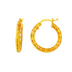 Kalemli 22 Ayar Orta Boy Halka Küpe