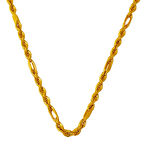 Burgulu Ataç Altın Zincir Kolye Altın 55 cm.