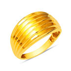 Çizgili Sade Tasarım Spor 22 Ayar Yüzük