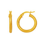 Balıksırtı 22 Ayar Altın Halka Küpe Orta Boy