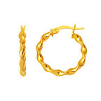 22 Ayar Modern Burgulu Halka Altın Küpe